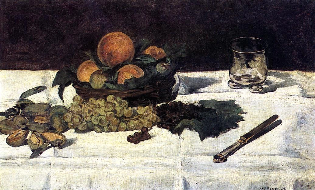  110-Édouard Manet, Frutta su un tavolo, 1864-Museo d'Orsay, Parigi
